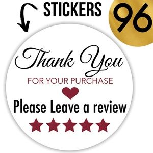 96 Posh Packaging Sticker Labels 2" Round Poshmark